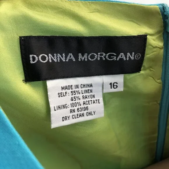 Donna Morgan Vintage Floral Embroidered Maxi Linen Dress Women’s 16 - Picture 13 of 16